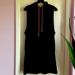 Diesel black long sleeveless hoodie open back XS NWOT
